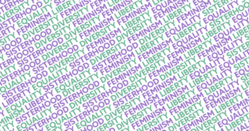 Oxford International Women’s Festival Oxford International Women’s Festival graphic with diagonal lines of text